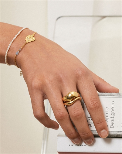 Enamel Copenhagen - Agnete Ring - Large - Guldfarvet